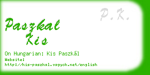 paszkal kis business card